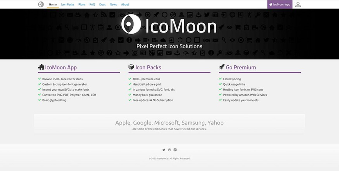 Benefits of Icon Fonts - IcoMoon App