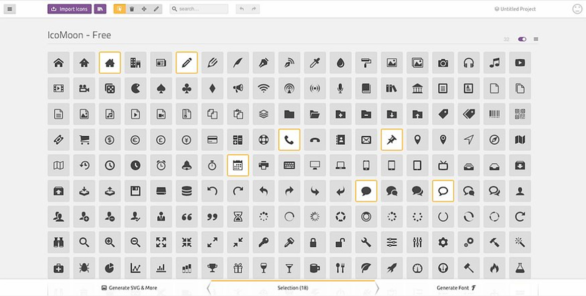 Benefits of Icon Fonts - IcoMoon Library